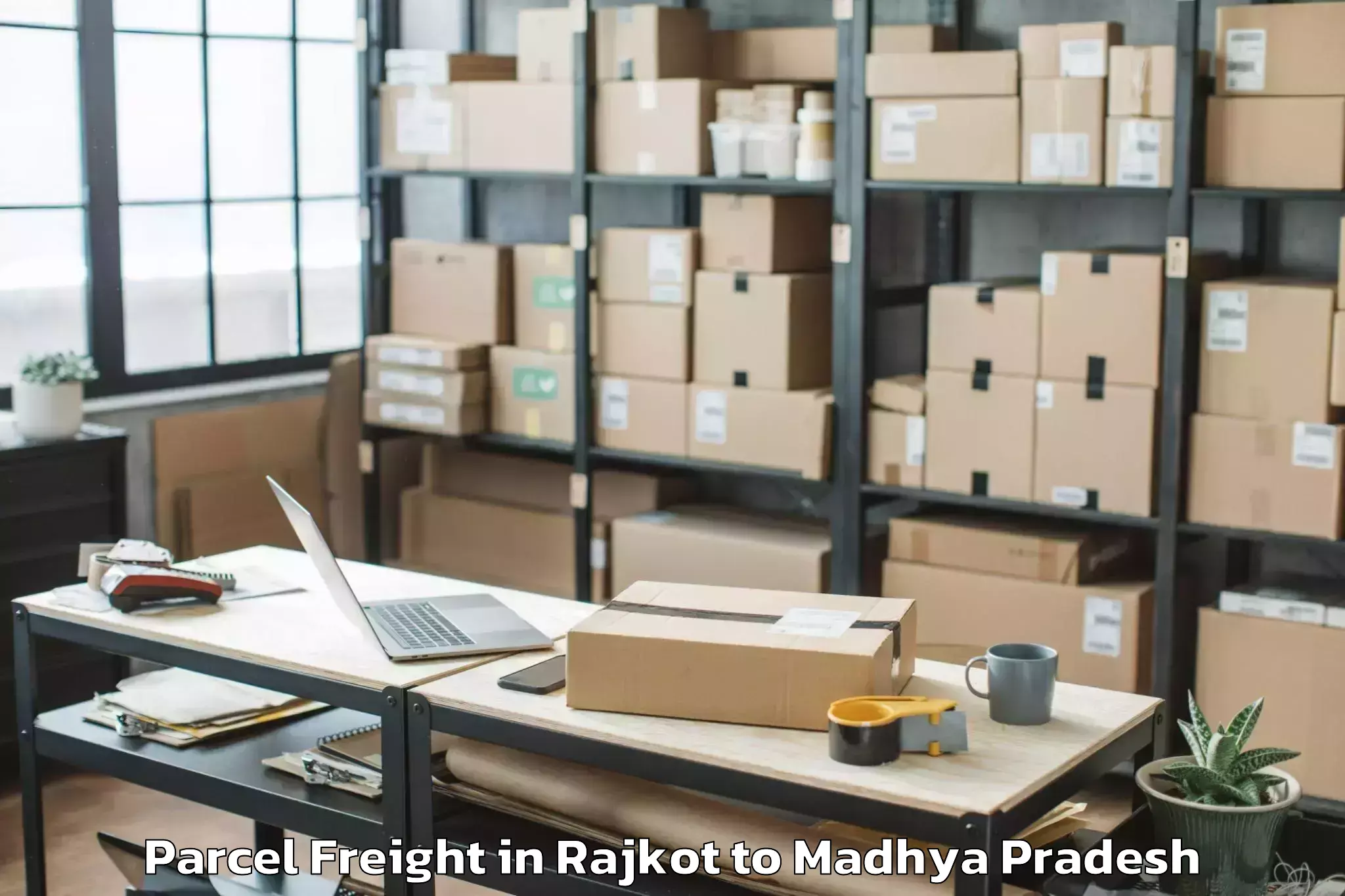 Efficient Rajkot to Bhikangaon Parcel Freight